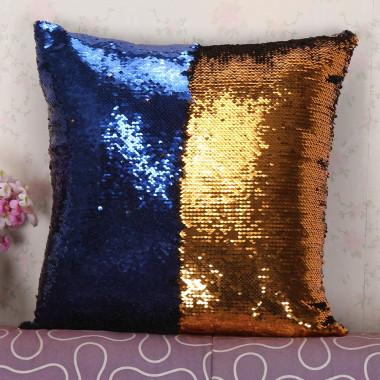 Mermaid Sequin Cushion Cover 16x16 Inches