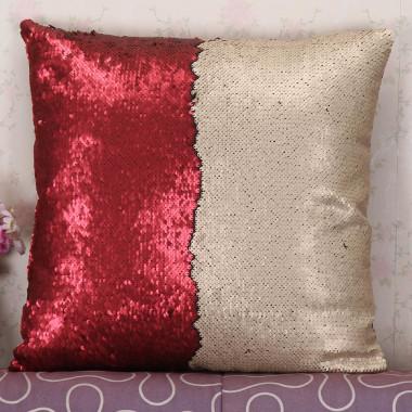 Mermaid Sequin Cushion Cover 16x16 Inches