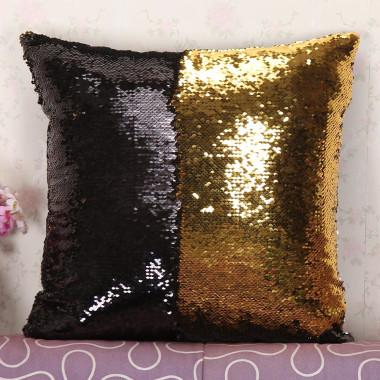 Mermaid Sequin Cushion Cover 16x16 Inches
