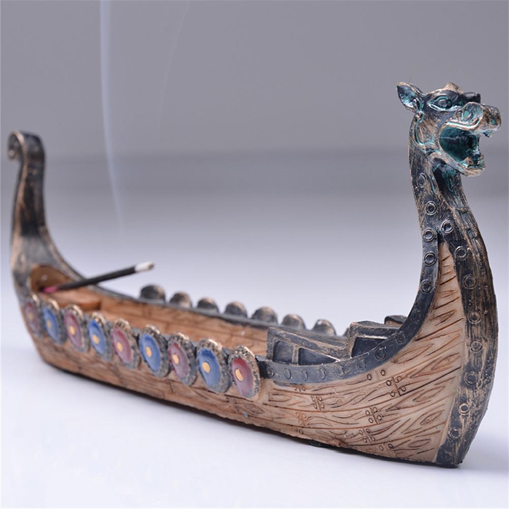 Ceramic Dragon Boat Backflow Incense Holder
