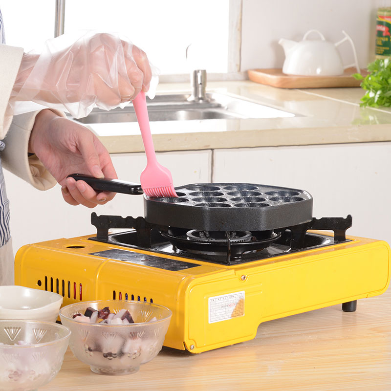 Japanese Takoyaki Griddle with Non-Stick Surface and Insulated Handle