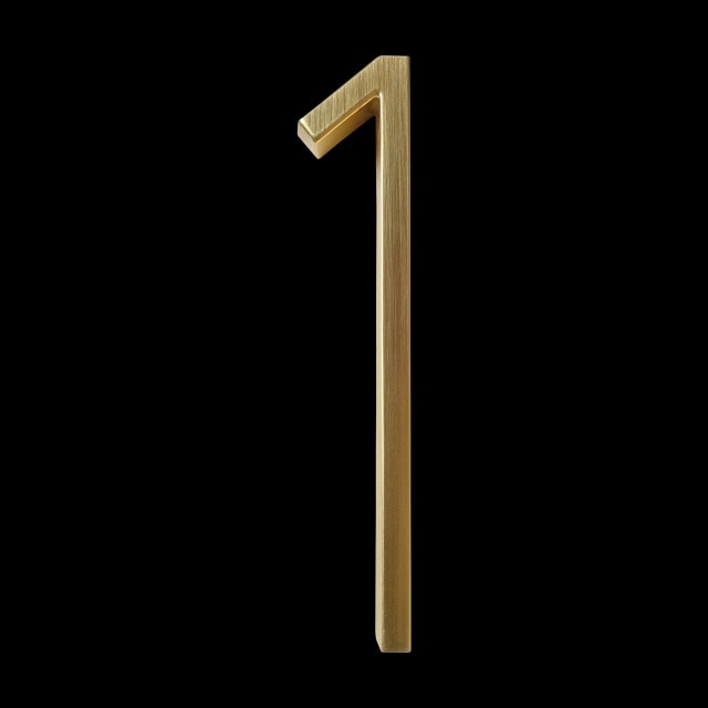 Gold Modern Zinc Alloy House Numbers