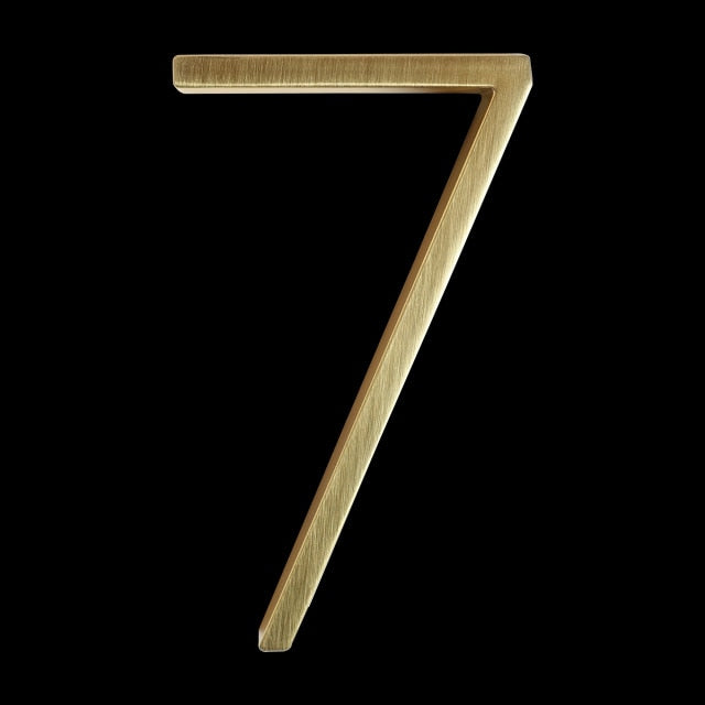 Gold Modern Zinc Alloy House Numbers