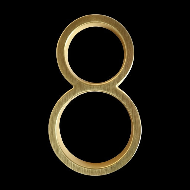 Gold Modern Zinc Alloy House Numbers