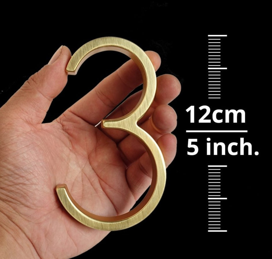 Gold Modern Zinc Alloy House Numbers