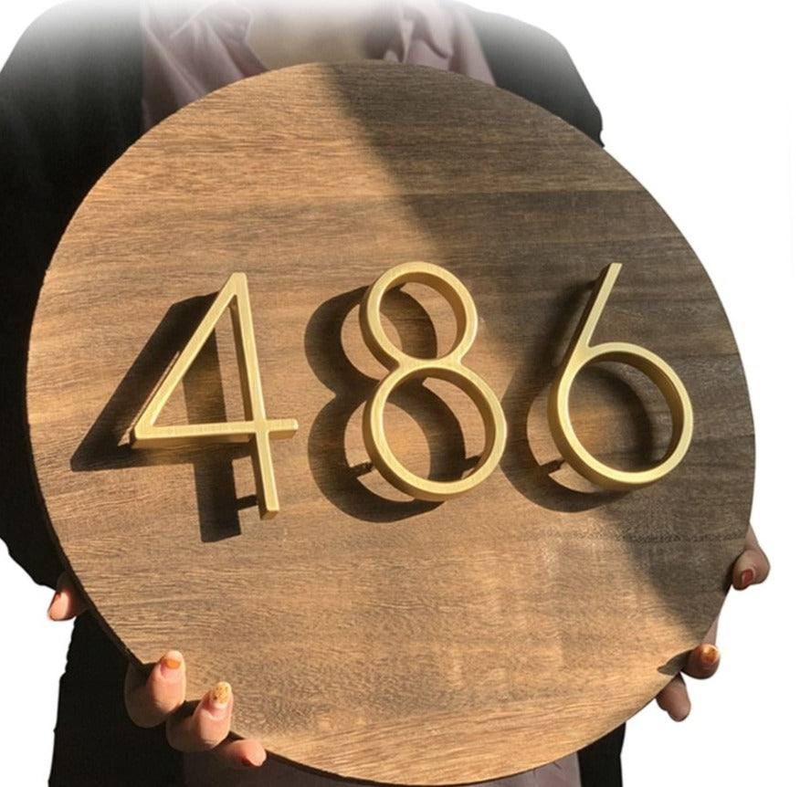 Gold Modern Zinc Alloy House Numbers
