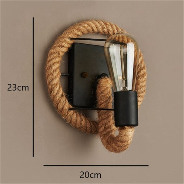 Vintage Rope Wall Mounted Light Fixture