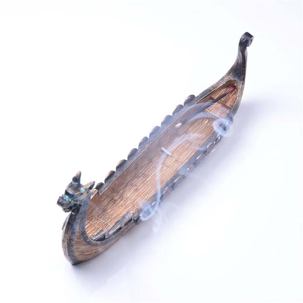 Ceramic Dragon Boat Backflow Incense Holder