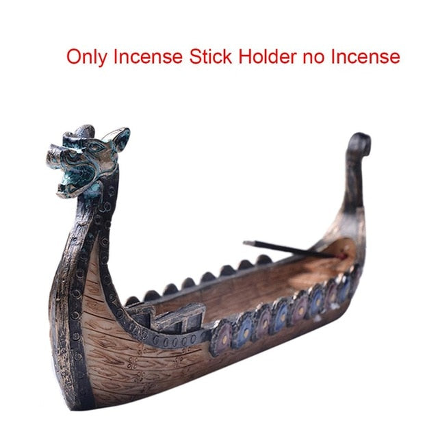 Ceramic Dragon Boat Backflow Incense Holder