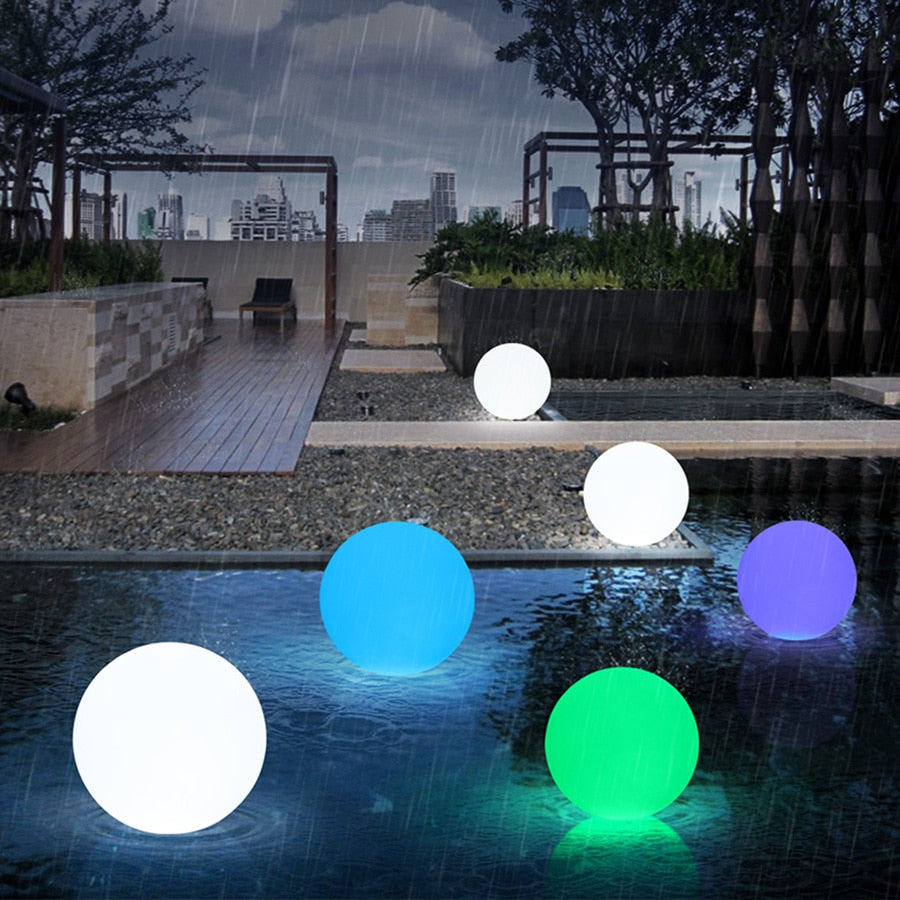 Waterproof RGB LED Garden Ball Light with Remote Control