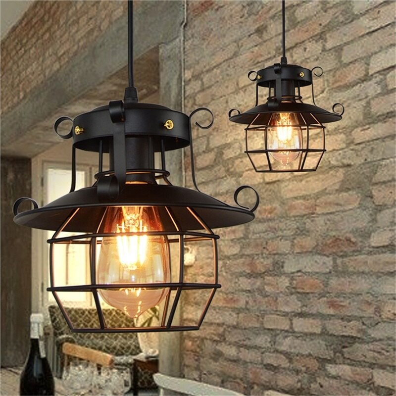 Vintage Industrial Loft Ceiling Light with Bronze Finish