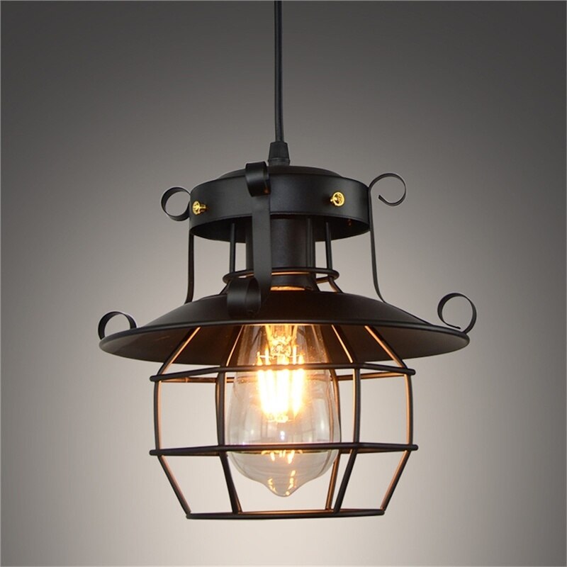 Vintage Industrial Loft Ceiling Light with Bronze Finish