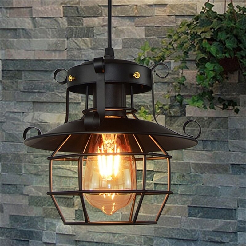 Vintage Industrial Loft Ceiling Light with Bronze Finish