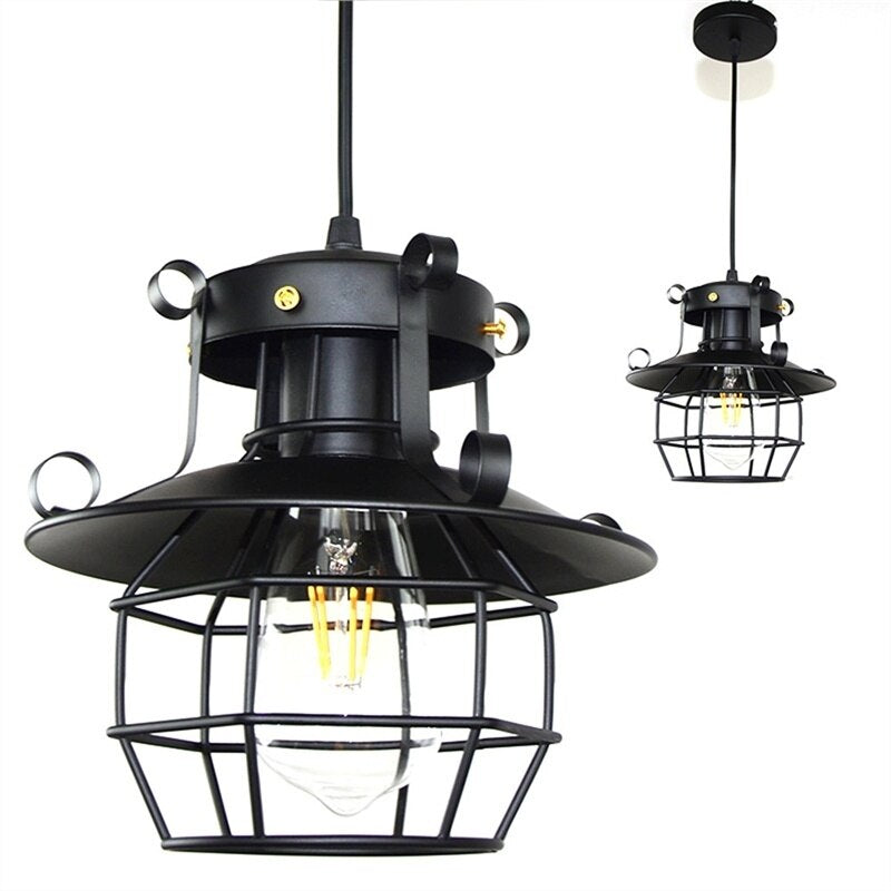 Vintage Industrial Loft Ceiling Light with Bronze Finish