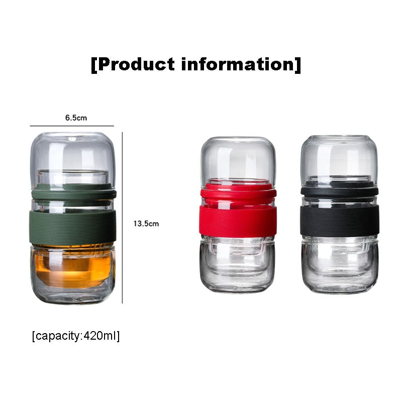 Mini Heat-Resistant Glass Travel Teapot