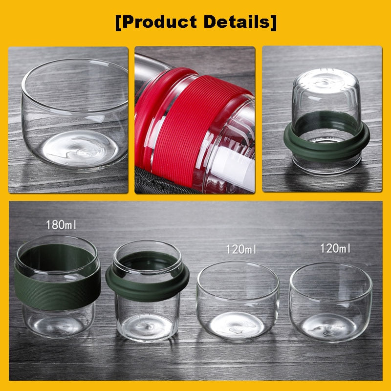 Mini Heat-Resistant Glass Travel Teapot