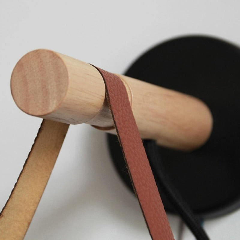 Nordic Wood and Iron Wall Lamp