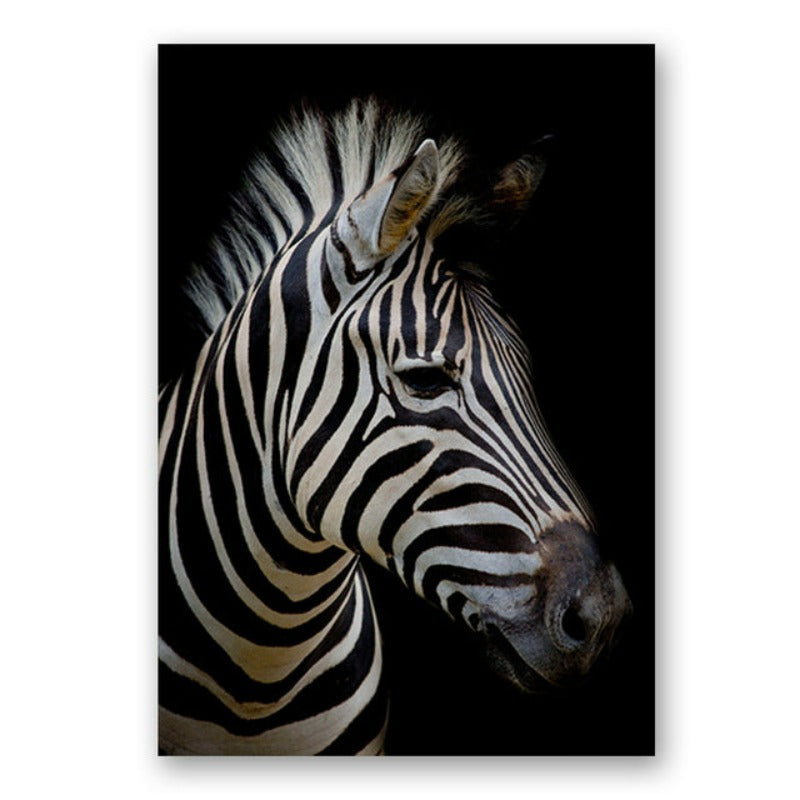 Black and White African Wildlife Canvas Wall Art