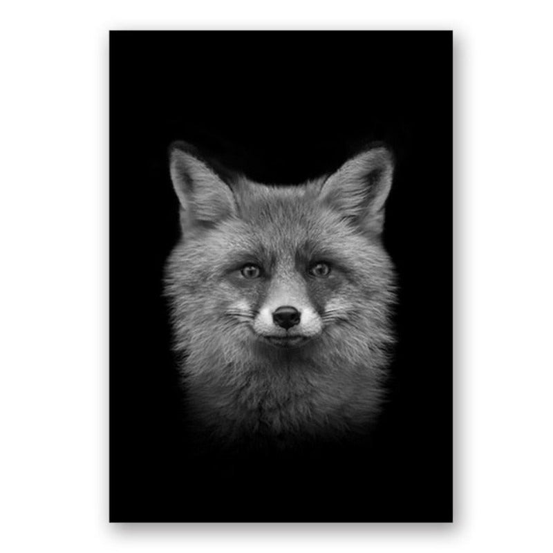 Black and White African Wildlife Canvas Wall Art