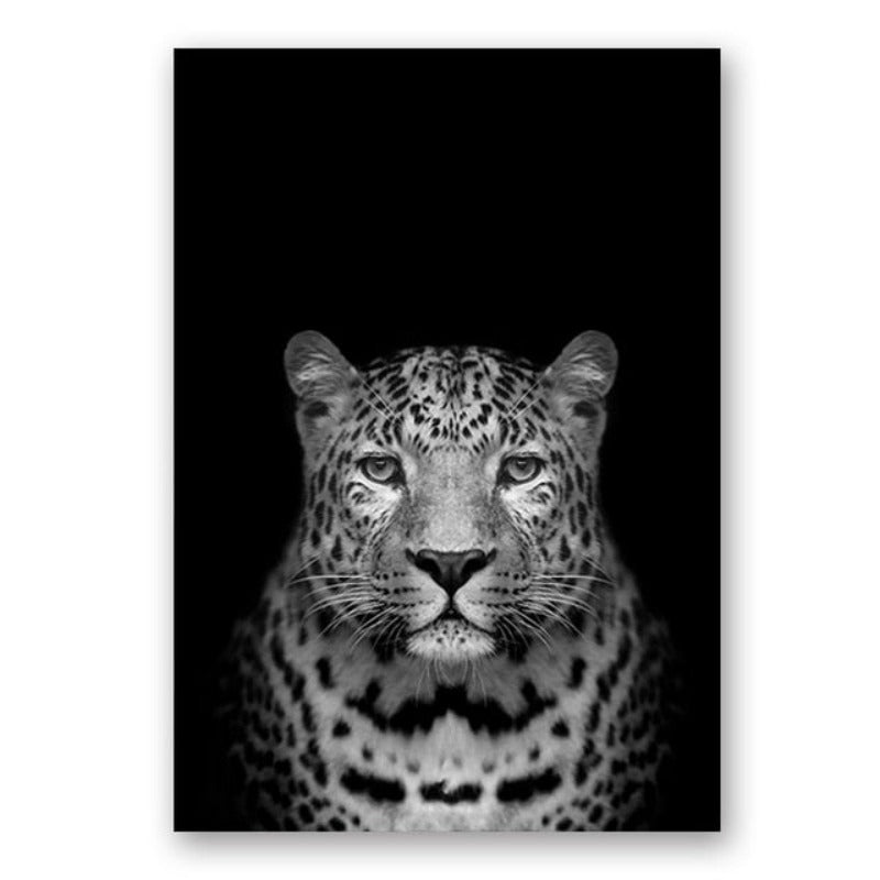 Black and White African Wildlife Canvas Wall Art