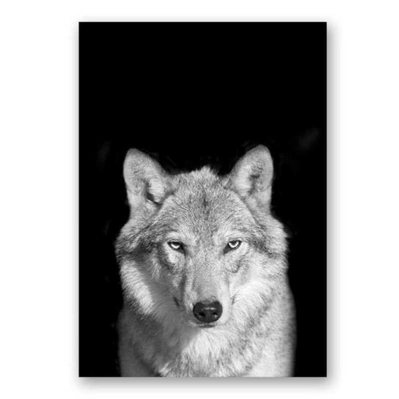 Black and White African Wildlife Canvas Wall Art
