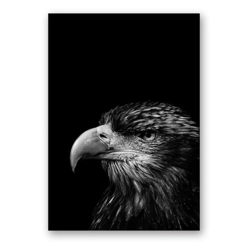 Black and White African Wildlife Canvas Wall Art