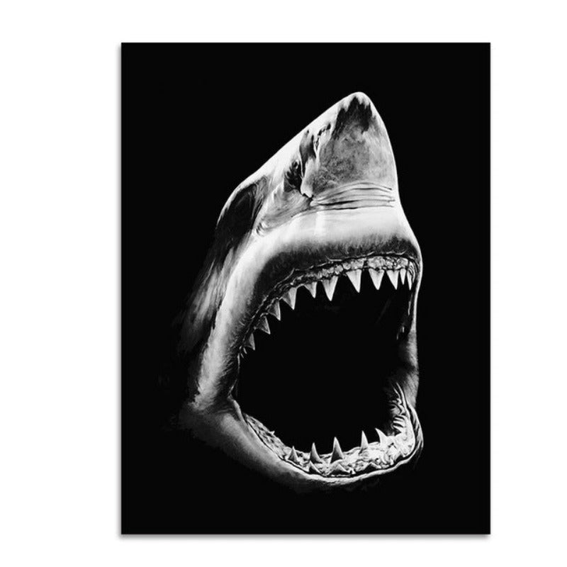 Black and White African Wildlife Canvas Wall Art