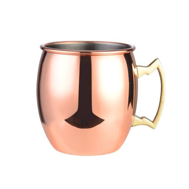 Stainless Steel Moscow Mule Mug - Hammered, Smooth, or Diamond Finish in Silver, Copper, or Rose Gold