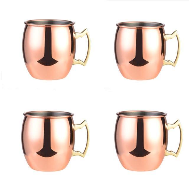 Stainless Steel Moscow Mule Mug - Hammered, Smooth, or Diamond Finish in Silver, Copper, or Rose Gold