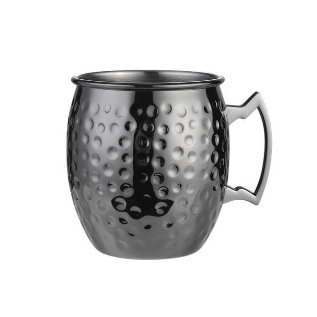 Stainless Steel Moscow Mule Mug - Hammered, Smooth, or Diamond Finish in Silver, Copper, or Rose Gold