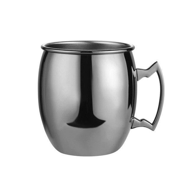 Stainless Steel Moscow Mule Mug - Hammered, Smooth, or Diamond Finish in Silver, Copper, or Rose Gold
