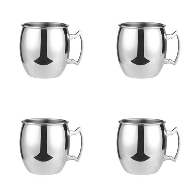 Stainless Steel Moscow Mule Mug - Hammered, Smooth, or Diamond Finish in Silver, Copper, or Rose Gold