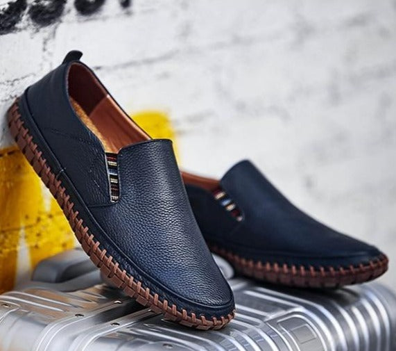 Men's Slip-On Loafers with Flexible Non-Slip Sole for Everyday Comfort
