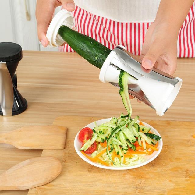 Vegetable Spiralizer with Interchangeable Blades