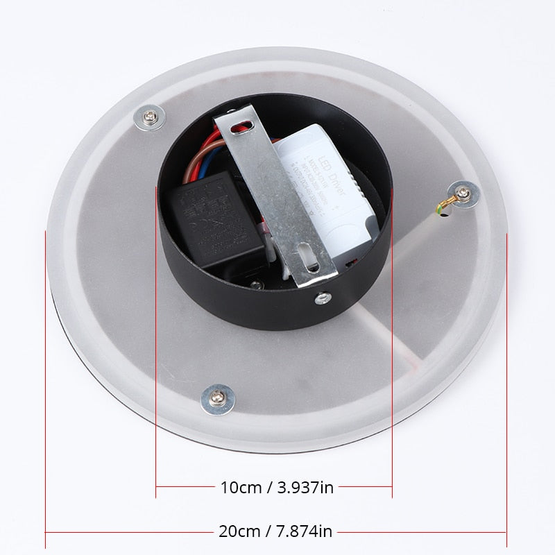Touch LED Wall Light with Iron and Acrylic Design