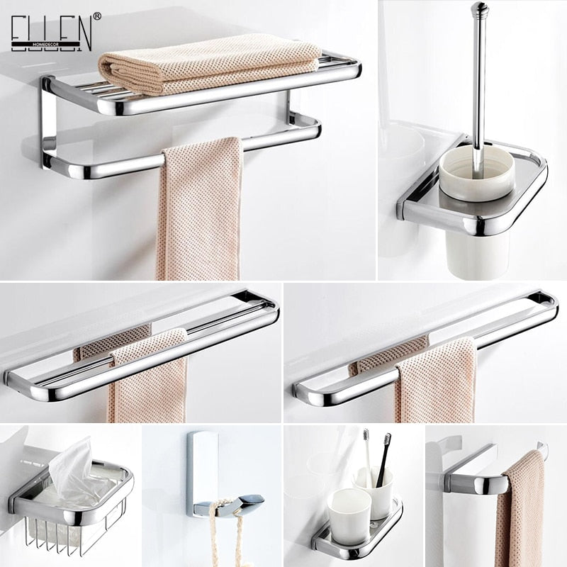 Stainless Steel Bathroom Hardware Set - Timeless Contemporary Design