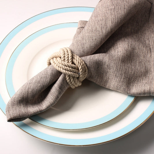 Handmade Braided Jute Napkin Rings - Set of 10