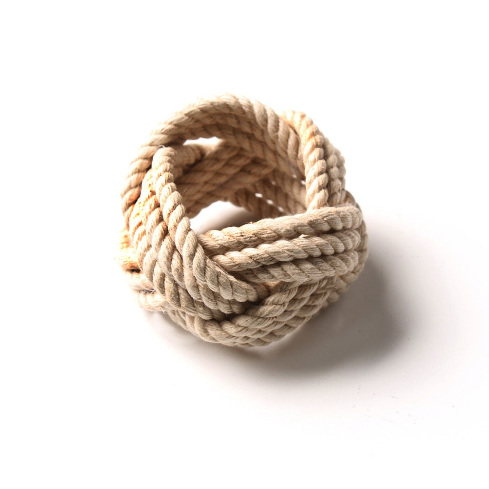 Handmade Braided Jute Napkin Rings - Set of 10