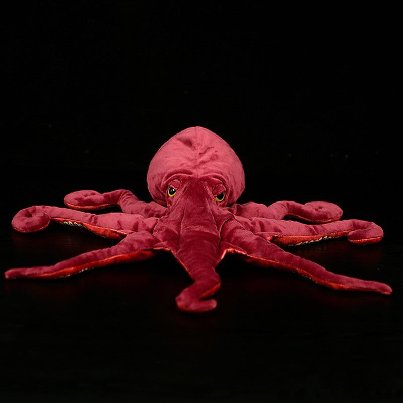 Red Velvet Octopus Plush Toy with 8 Cuddly Arms
