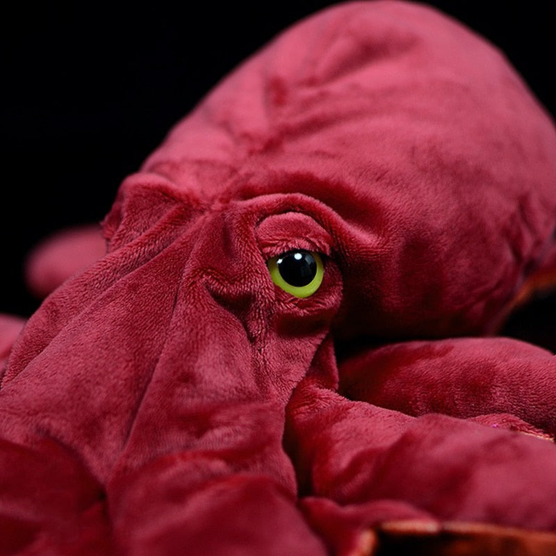 Red Velvet Octopus Plush Toy with 8 Cuddly Arms