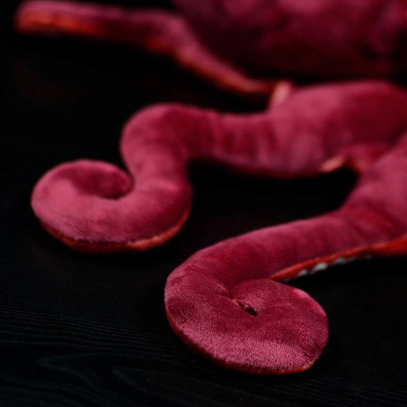 Red Velvet Octopus Plush Toy with 8 Cuddly Arms