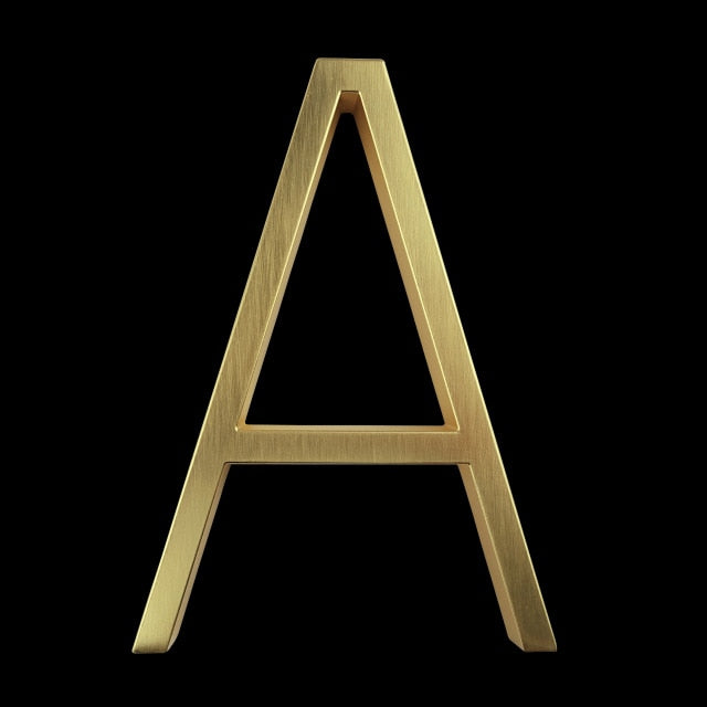 Gold Modern Zinc Alloy House Numbers