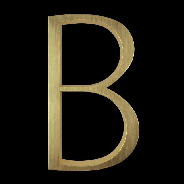 Gold Modern Zinc Alloy House Numbers