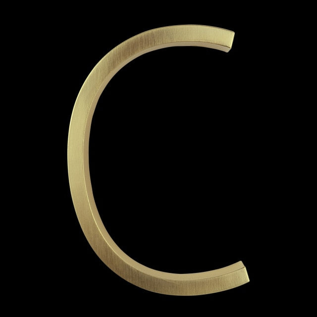 Gold Modern Zinc Alloy House Numbers