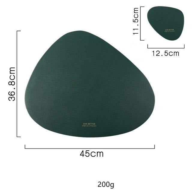 Triangle Faux Leather Placemat Set in 4 Colors