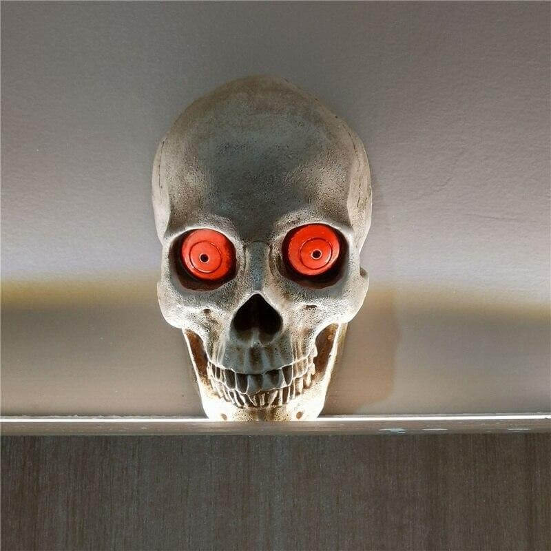 Skull LED Night Light - Realistic Resin Halloween Decor