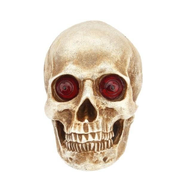 Skull LED Night Light - Realistic Resin Halloween Decor