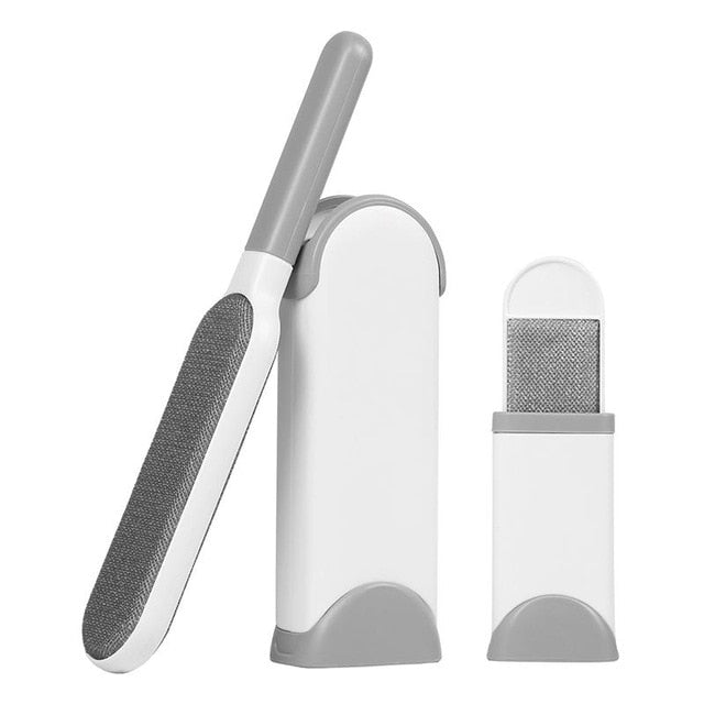 Eco-Friendly Pet Hair Removal Brush with Self-Cleaning Base