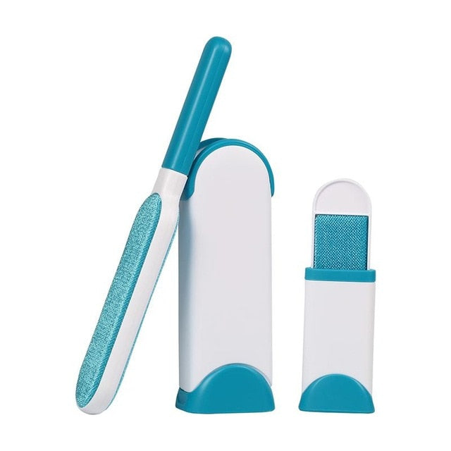 Eco-Friendly Pet Hair Removal Brush with Self-Cleaning Base