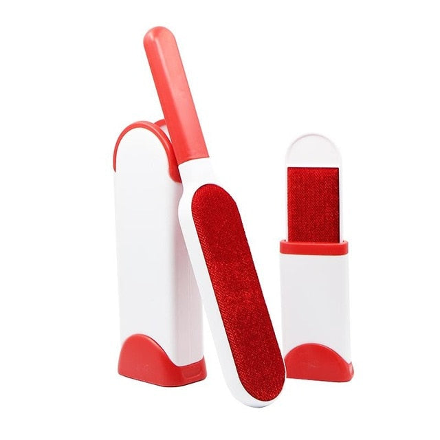 Eco-Friendly Pet Hair Removal Brush with Self-Cleaning Base